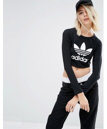 adidas | Adidas adidas Originals Long Sleeve Crop Top With Trefoil Logo(Tシャツ/カットソー)