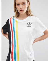 adidas | Adidas adidas Originals Primary Three Stripe Oversized T-Shirt With Mesh Insert(Tシャツ/カットソー)