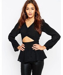 asos | ASOS Cut Out Wrap Blouse(シャツ/ブラウス)