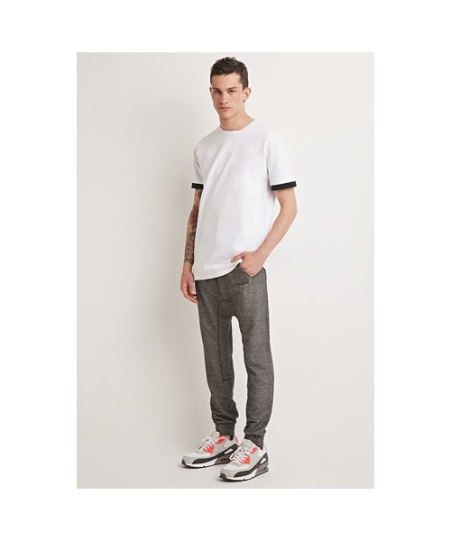 FOREVER 21（フォーエバー トゥエンティーワン）の「ドロップクロッチスウェットパンツ（21men_bottom_pants・メンズ・HEATHER GREY/CHARCOAL HEATHER・X-Small/Small/Medium/Large）」の2枚目の写真