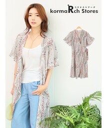 KORMARCH | 総柄半袖ロングワンピース(ワンピース)