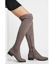 FOREVER 21 | オーバーニーフェイクスエードブーツ(シューズ)