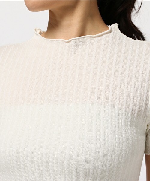 archives（アルシーヴ）の「【店舗限定商品】メローハイネック半袖プルオーバー（Tシャツ/カットソー・レディース・オフホワイト/ブラック/ネイビー・MEDIUM）」の7枚目の写真