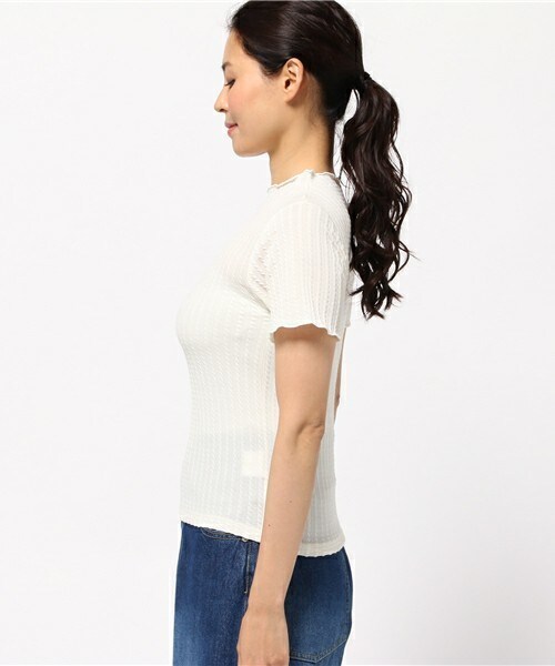 archives（アルシーヴ）の「【店舗限定商品】メローハイネック半袖プルオーバー（Tシャツ/カットソー・レディース・オフホワイト/ブラック/ネイビー・MEDIUM）」の5枚目の写真