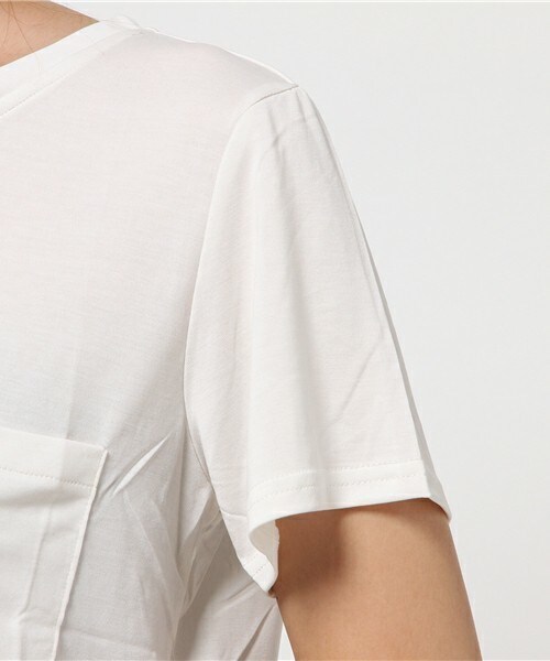 archives（アルシーヴ）の「サンドウォッシュポケT（Tシャツ/カットソー・レディース・オフホワイト/ブラック/カーキ/ワイン・MEDIUM）」の9枚目の写真