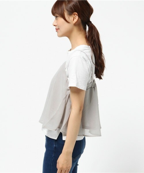 archives（アルシーヴ）の「ラメシフォンキャミ（シャツ/ブラウス・レディース・アイボリー/ブラック/グレー・MEDIUM）」の5枚目の写真