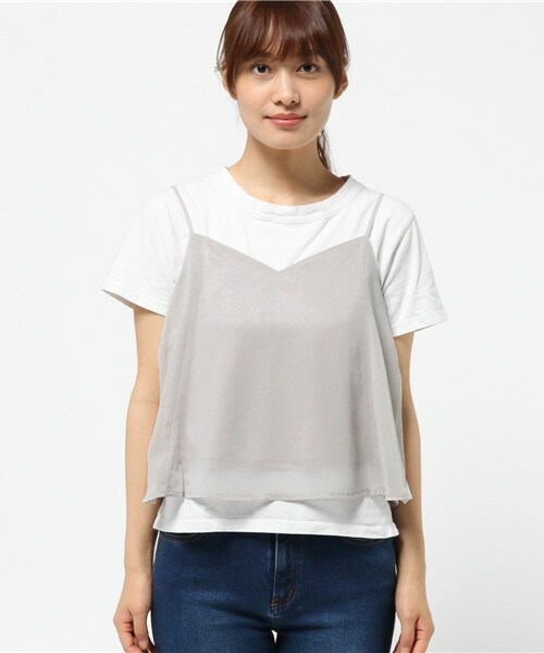 archives（アルシーヴ）の「ラメシフォンキャミ（シャツ/ブラウス・レディース・アイボリー/ブラック/グレー・MEDIUM）」の4枚目の写真