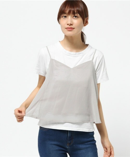 archives（アルシーヴ）の「ラメシフォンキャミ（シャツ/ブラウス・レディース・アイボリー/ブラック/グレー・MEDIUM）」の3枚目の写真