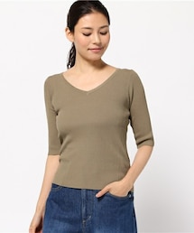 archives | 【店舗限定商品】Vネックリブトップス(ニット/セーター)