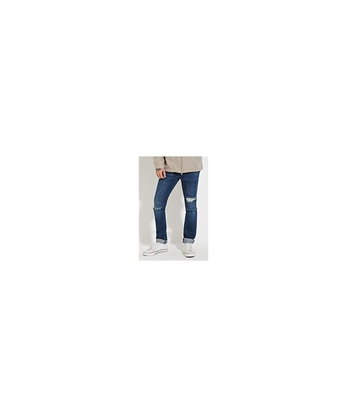 FOREVER 21（フォーエバー トゥエンティーワン）の「ダメージスリムフィットジーンズ（21men_bottom_jeans・メンズ・DENIM WASHED/DARK DENIM・28/30/29/30/30/30/30/32/31/32/32/30/32/32/33/32/34/32）」の4枚目の写真