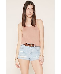 FOREVER 21 | カフダメージデニムショートパンツ(パンツ)