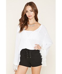 FOREVER 21 | レースアップハイウェストショートパンツ(パンツ)
