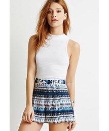 FOREVER 21 | プリーツアブストラクトプリントショートパンツ(パンツ)