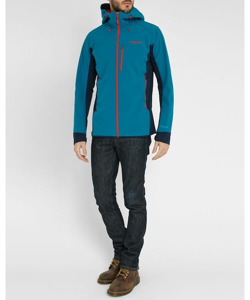 patagonia（パタゴニア）の「Blue Two-Tone Adze Hybrid Softshell