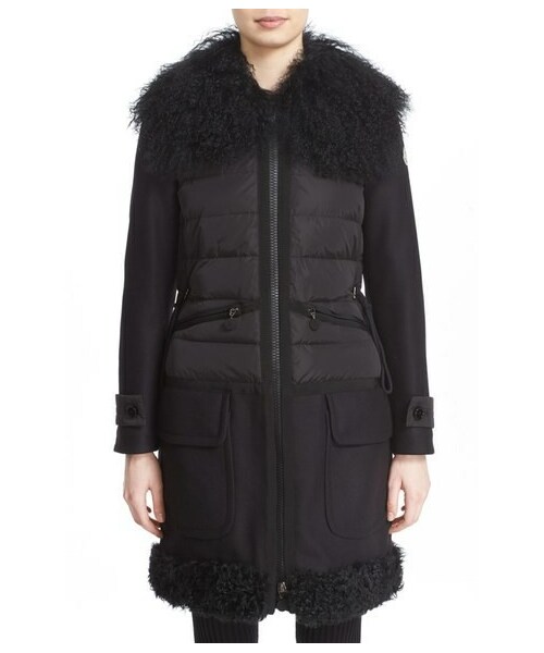 MONCLER（モンクレール）の「Moncler 'Annette' Mixed Media Down Coat