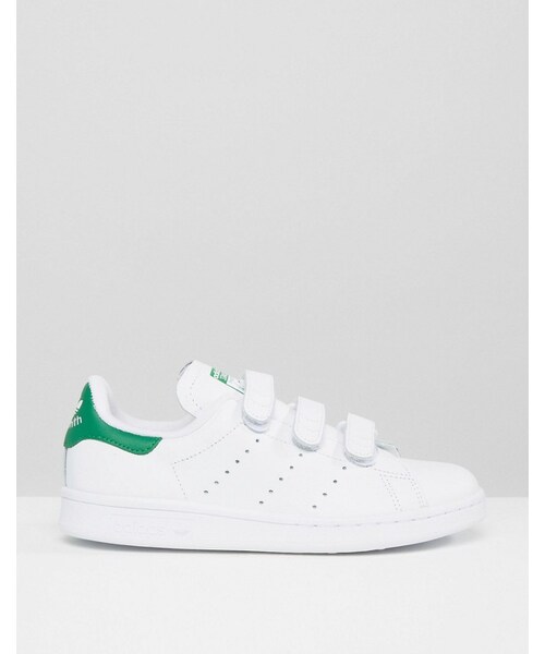 adidas(アディダス)の「Adidas adidas Originals White And Green Velcro Stan Smith Trainers(スニーカー・レディース・White・US 10.5/US 6/US 11/US 7/US 8.5/US 9.5/US 8/US 9/US 10)」の3枚目の写真