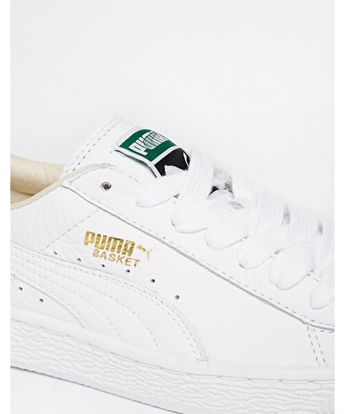 PUMA（プーマ）の「Puma Basket Classic White Sneakers（スニーカー・レディース・White・US 7/US 8/US 10/US 11/US 9）」の3枚目の写真