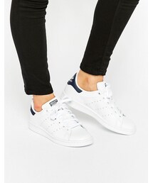 adidas | Adidas adidas Originals White And Navy Stan Smith Sneakers(スニーカー)