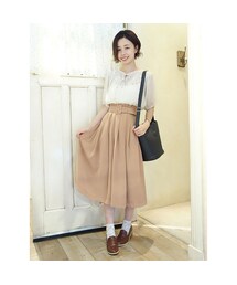 an another angelus | 太ベルト付きタックロングキュロット/an another angelus(その他パンツ)