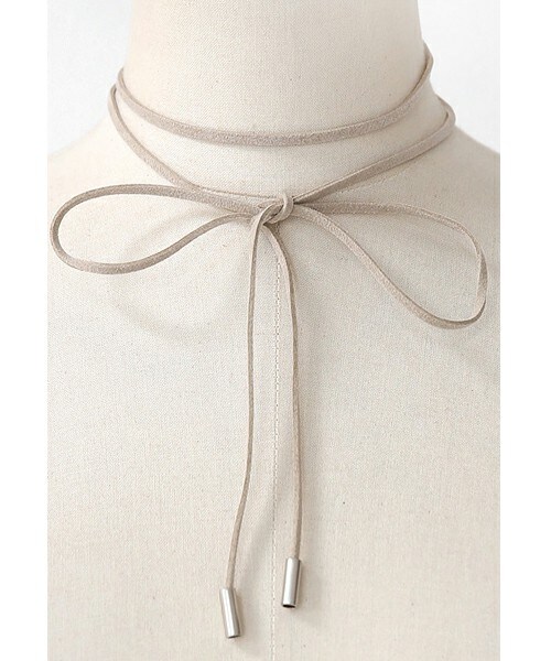 DHOLIC（ディーホリック）の「スエード調ロングマルチネックレス（ネックレス・レディース・クリーム/グレーベージュ/ブラック・FREE）」の3枚目の写真