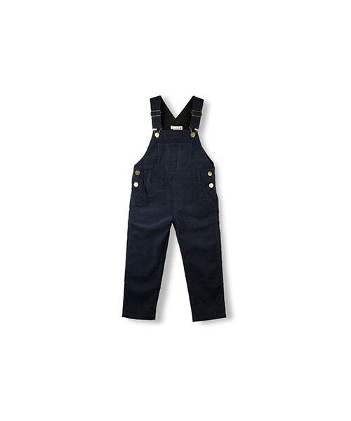 BRANSHES(ブランシェス)の「シャツコールサロペット(サロペット/オーバーオール・キッズ・アイボリー/ネイビーブルー・90~130)」の2枚目の写真