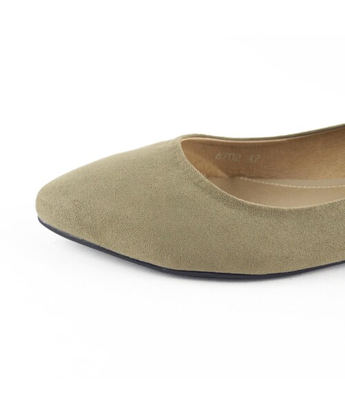 ORiental TRaffic（オリエンタルトラフィック）の「ポインテッドフラットパンプス（その他・レディース・ブラック/カーキ/レッド・34/35/36/37/38/39/40/42）」の9枚目の写真