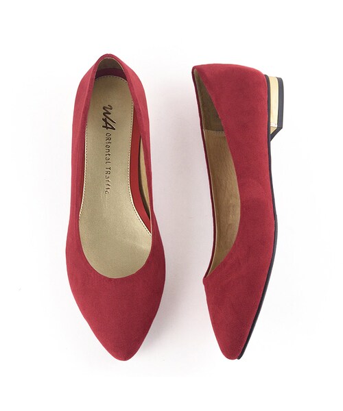 ORiental TRaffic（オリエンタルトラフィック）の「ポインテッドフラットパンプス（その他・レディース・ブラック/カーキ/レッド・34/35/36/37/38/39/40/42）」の3枚目の写真