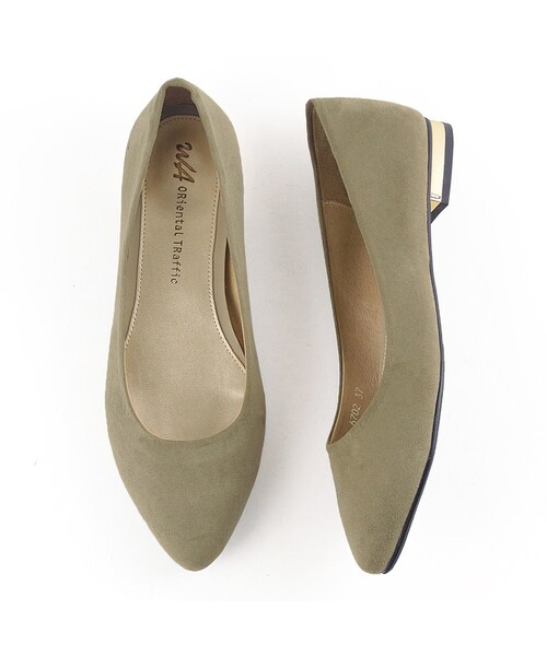 ORiental TRaffic（オリエンタルトラフィック）の「ポインテッドフラットパンプス（その他・レディース・ブラック/カーキ/レッド・34/35/36/37/38/39/40/42）」の2枚目の写真
