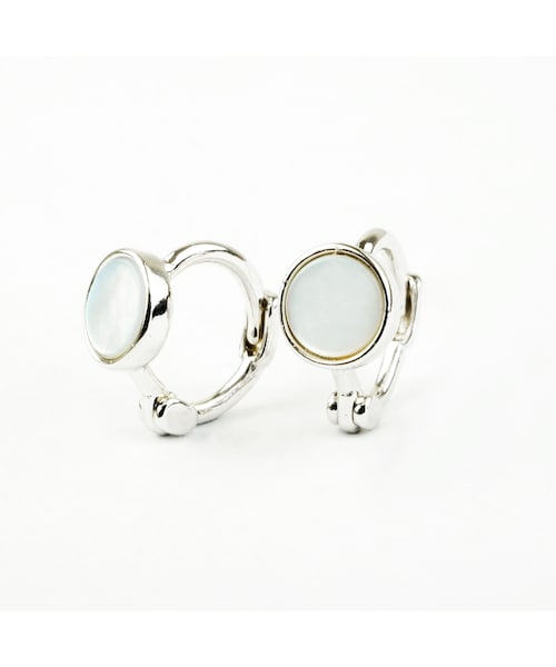 no brand（ノーブランド）の「両耳用（2個セット） サークル オニキス