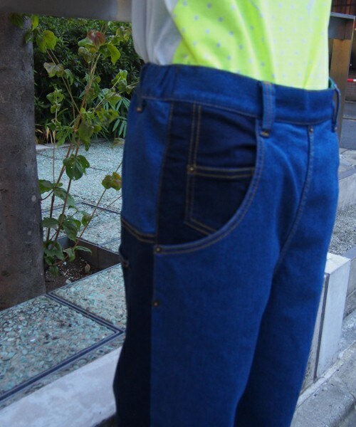 FRAPBOIS(フラボア)の「バイカラーデニム(デニムパンツ・レディース・ブルー/ネイビー・0/1)」の4枚目の写真