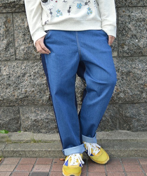 FRAPBOIS(フラボア)の「バイカラーデニム(デニムパンツ・レディース・ブルー/ネイビー・0/1)」の11枚目の写真