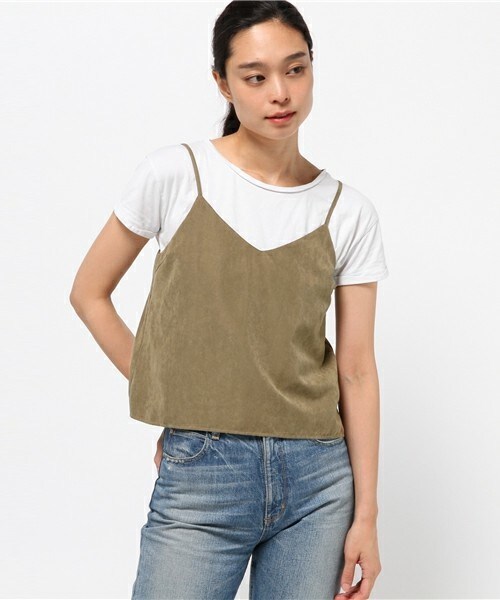 archives（アルシーヴ）の「ピーチタッチシンプルキャミ（シャツ/ブラウス・レディース・アイボリー/ブラック/カーキ/ピンク・MEDIUM）」の3枚目の写真