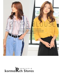 KORMARCH | ２タイプVネックブラウス(シャツ/ブラウス)