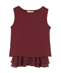 MERCURYDUO | ティアードインナー付ノースリーブカットソー(トップス)