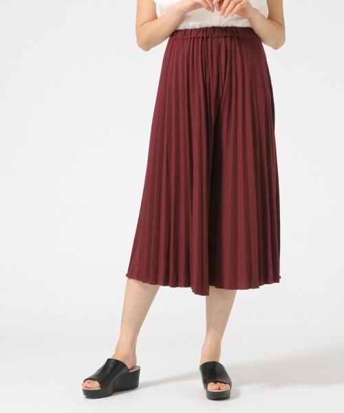 LOWRYS FARM（ローリーズファーム）の「カットプリーツスカーチョ（パンツ・ブラック/グレー/エンジ/カーキ・F）」の4枚目の写真