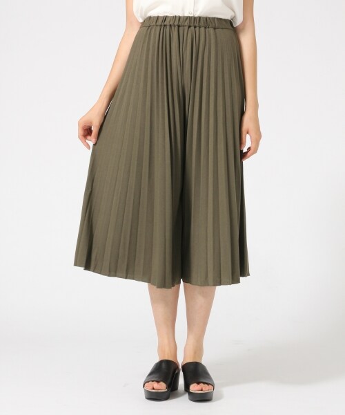 LOWRYS FARM（ローリーズファーム）の「カットプリーツスカーチョ（パンツ・ブラック/グレー/エンジ/カーキ・F）」の3枚目の写真