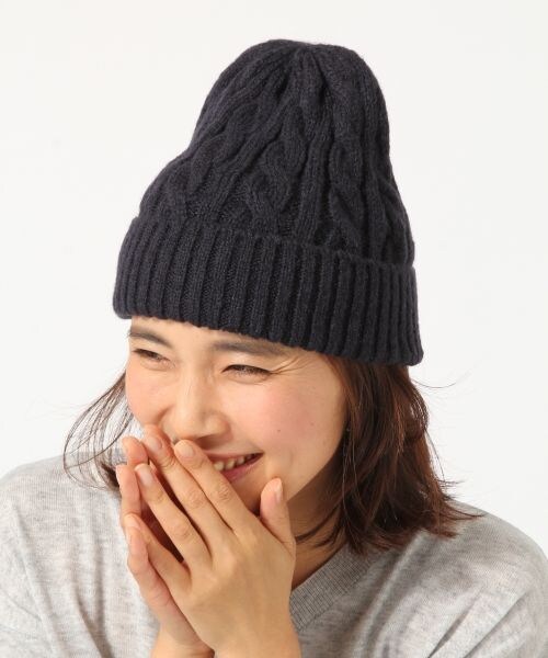 GLOBAL WORK（グローバルワーク）の「ケーブルワッチ（帽子・オフホワイト/ブラック/グレー/ベージュ/ネイビー・ナシ）」の5枚目の写真