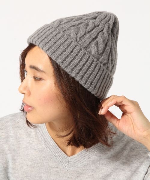 GLOBAL WORK（グローバルワーク）の「ケーブルワッチ（帽子・オフホワイト/ブラック/グレー/ベージュ/ネイビー・ナシ）」の3枚目の写真