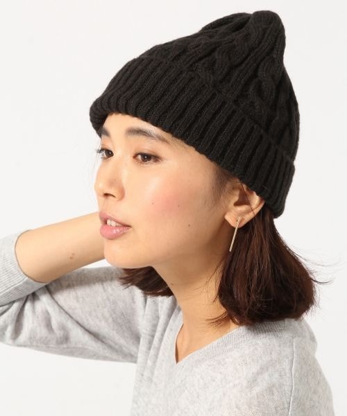 GLOBAL WORK（グローバルワーク）の「ケーブルワッチ（帽子・オフホワイト/ブラック/グレー/ベージュ/ネイビー・ナシ）」の2枚目の写真