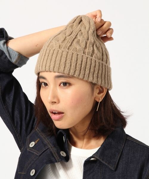 GLOBAL WORK（グローバルワーク）の「ケーブルワッチ（帽子・オフホワイト/ブラック/グレー/ベージュ/ネイビー・ナシ）」の4枚目の写真