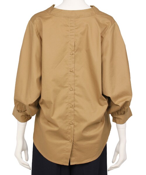 RANDA（ランダ）の「【2016AW新作】ドルマンVネックギャザーブラウス/BB0636/YB[0830]（トップス・レディース・ベージュ/ブラウン/ホワイト・0/1）」の5枚目の写真