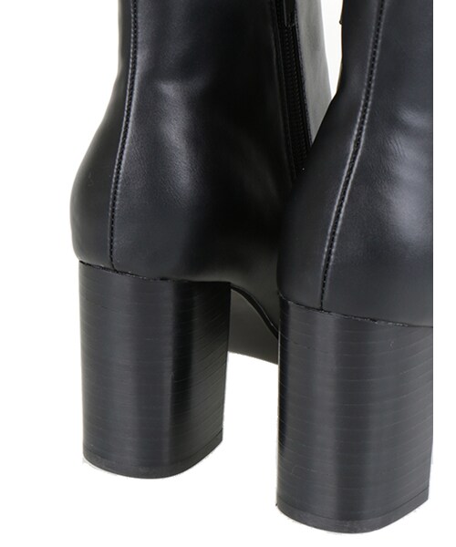 31 Sons de mode（トランテアン　ソン　ドゥ　モード）の「チャンキーヒールサイドゴアブーツ（シューズ・レディース・ブラック/ブラウン・S/M/L）」の6枚目の写真