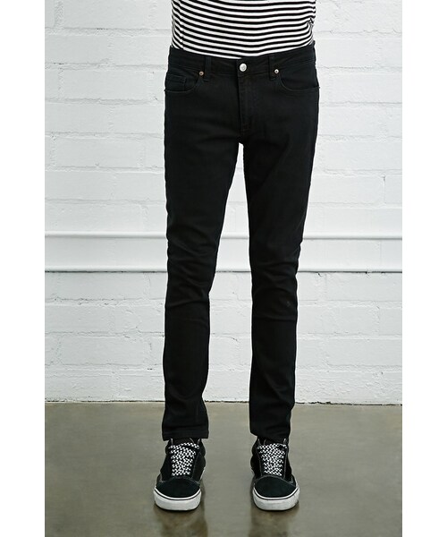 FOREVER 21（フォーエバー トゥエンティーワン）の「[MEN]スリムフィットジーンズ（パンツ・メンズ・BLACK・28/30/29/30/30/30/30/32/31/32/32/30/32/32/33/32/34/32）」の2枚目の写真
