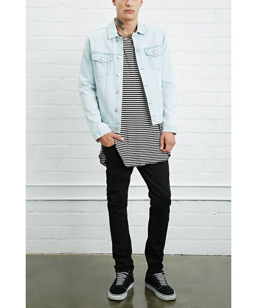 FOREVER 21（フォーエバー トゥエンティーワン）の「[MEN]スリムフィットジーンズ（パンツ・メンズ・BLACK・28/30/29/30/30/30/30/32/31/32/32/30/32/32/33/32/34/32）」の4枚目の写真