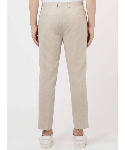 TOPMAN(トップマン)の「Stone Linen Mix Skinny Fit Cropped Suit Trousers(その他パンツ・メンズ・Beige・30S/32S/34S/28R/30R/32R/34R/36R/38R/30L/32L/34L/36L)」の3枚目の写真