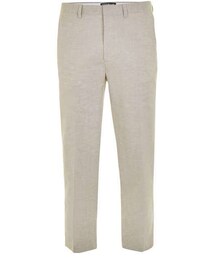 TOPMAN | Stone Linen Mix Skinny Fit Cropped Suit Trousers(その他パンツ)