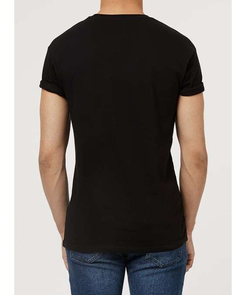 TOPMAN（トップマン）の「Black Muscle Fit Roller T-Shirt（Tシャツ/カットソー・メンズ・Black・XXS/XS/S/M/L/XL）」の3枚目の写真
