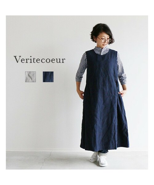 Veritecoeur ヴェリテクール の Veritecoeur Vc 1325 ノースリーブパイピングワンピース ワンピース Wear