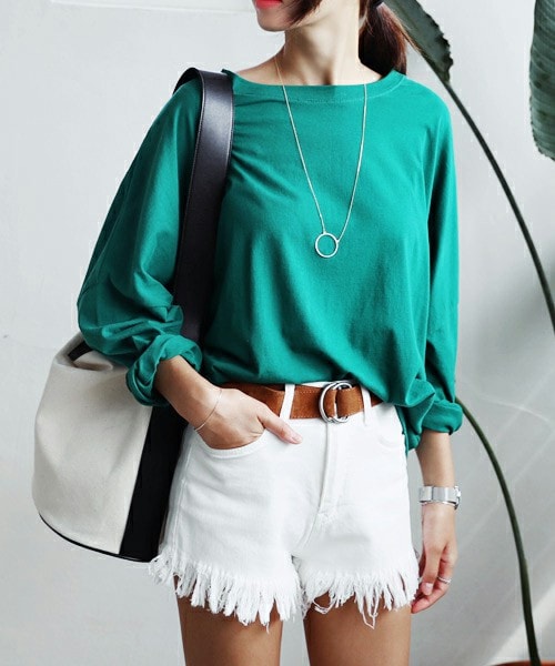 DHOLIC（ディーホリック）の「フリンジヘムハイウエストショートパンツ（その他パンツ・レディース・ブラック/アイボリー・S/M/L）」の2枚目の写真