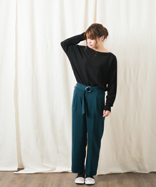 INTERPLANET（インタープラネット）の「《WEARISTA 三橋栄香セレクト》ソリストヒートドルマンニット（ニット/セーター・レディース・ブラック/グレー/キャメル/ワイン・FREE）」の15枚目の写真